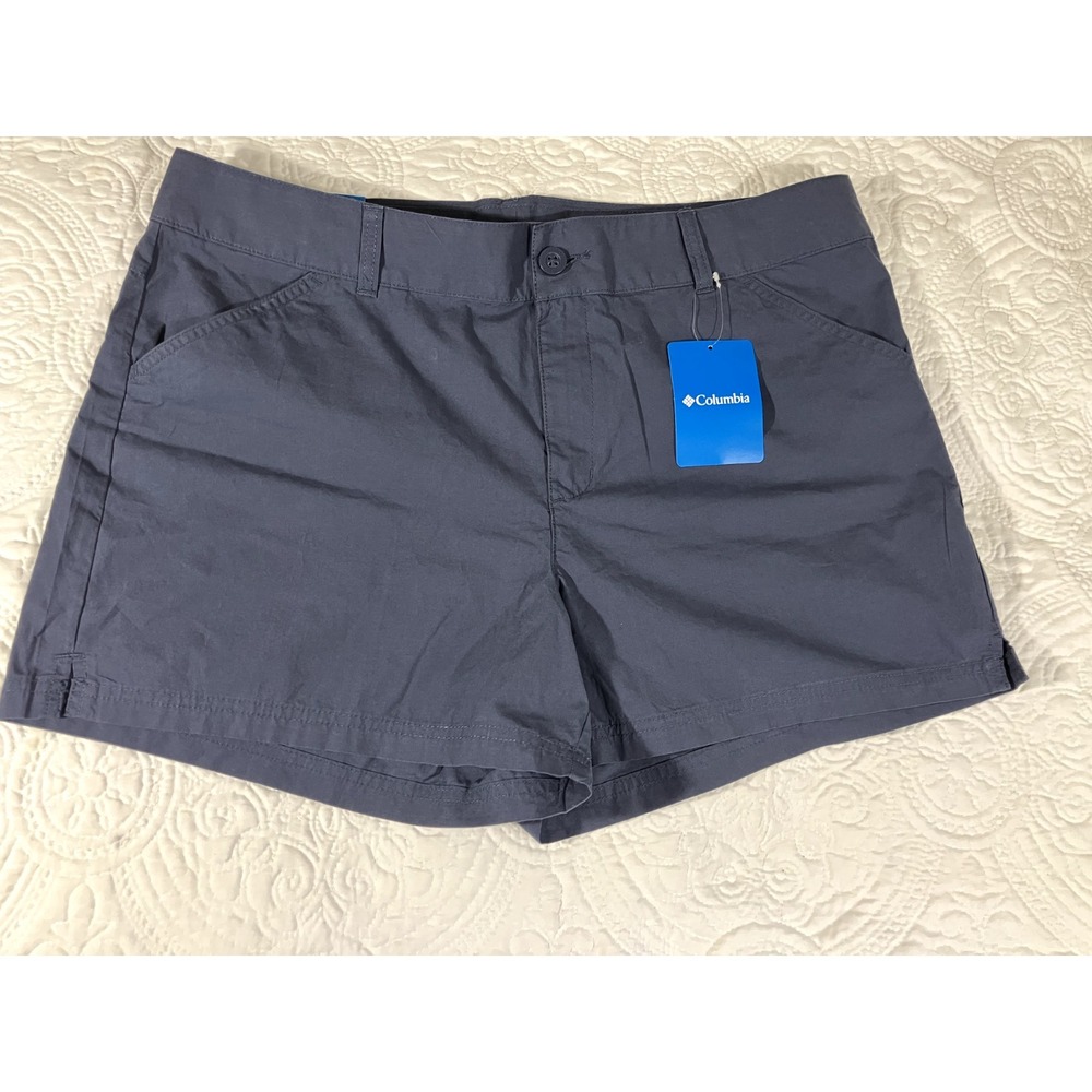 Columbia Washed Out Women's Navy Blue Shorts Size 16 NWT Hiking Preppy Nautical